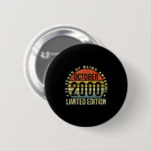 October 2000 25th Birthday For Men Women 25 Year O Button (Vorne & Hinten)