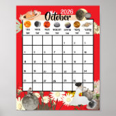 October 2026 Monthly Calendar Astrological Poster (Vorne)
