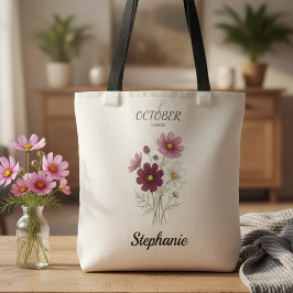 October Birth Flower Cosmos Birthday Tasche