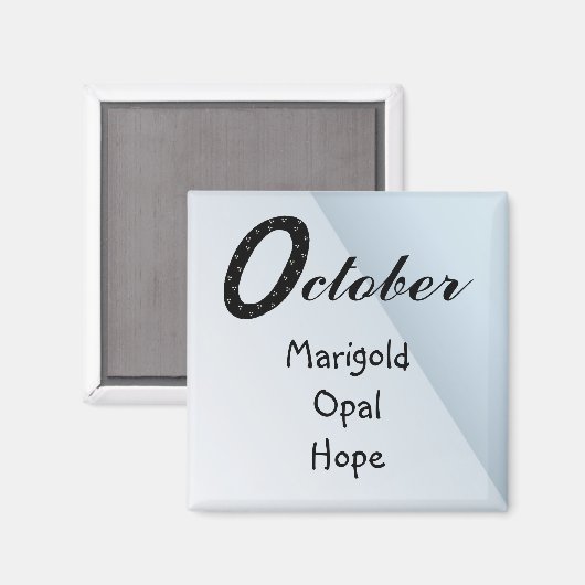 October Birthday Magnet (Vorderseite/Rückseite)