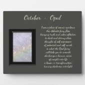 October Birthstone Opal Fotoplatte (Vorderseite)