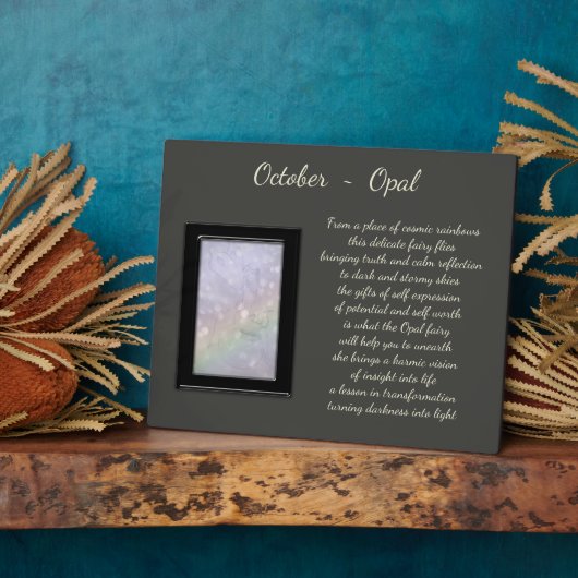 October Birthstone Opal Fotoplatte (Seite)