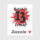 October Friday the 13th Aufkleber (Blatt)