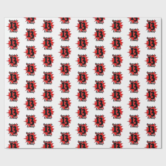 October, Friday the 13th Geschenkpapier (Flach)