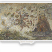 October Fun Whimsical Autumn Forest Animals Aufkleber (Vorderseite)