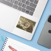 October Fun Whimsical Autumn Forest Animals Aufkleber (Laptop mit iPhone)