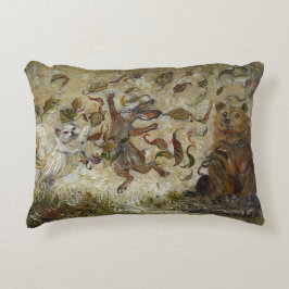 October Fun Whimsical Autumn Forest Animals  Dekokissen