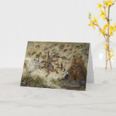 October Fun Whimsical Autumn Forest Animals  Karte (Gelbe Blume)