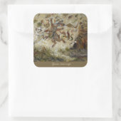 October Fun Whimsical Autumn Forest Animals  Quadratischer Aufkleber (Tasche)