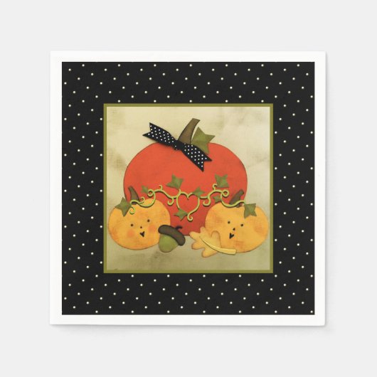 October Halloween Bridal Shower Serviette (Vorderseite)