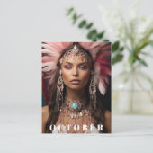 *~ OCTOBER Headresse Frauen Göttin OPAL AP53 Postkarte (Stehend Vorderseite)