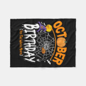 October Is My Birthday Yes The Whole Month Funny H Fleecedecke (Vorderseite (Horizontal))