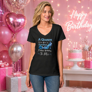 October-Königin – Alles Gute zum Geburtstag Statem T-Shirt