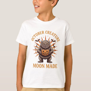October-Kreatur Süßes Halloween-Monster-T-Shirt T-Shirt