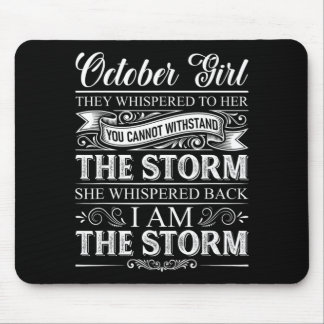 October Mädchen flüsterte Unzerbrechlich Lustig Mousepad
