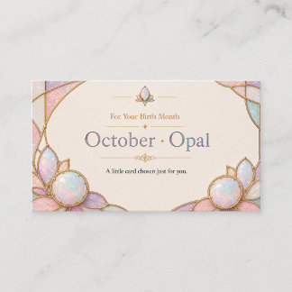 October Opal Birthstone Shop Card Visitenkarte