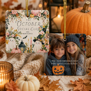 October Social Club Halloween Familie Keramikornament