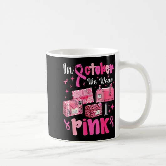 October We Wear Nk Breast Cancer Awareness Stal Wo Kaffeetasse (Rechts)