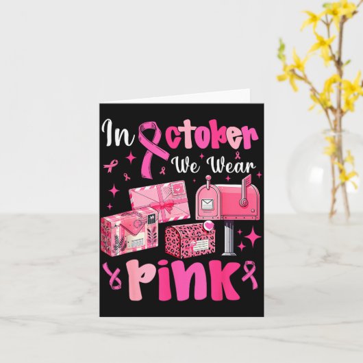 October We Wear Nk Breast Cancer Awareness Stal Wo Karte (Gelbe Blume)