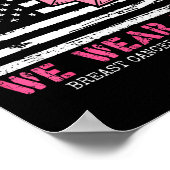 October We Wear Nk Breast Cancer Awareness Stal Wo Poster (Ecke)