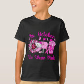 October We Wear Nk Breast Cancer Awareness Stal Wo T-Shirt (Vorderseite)