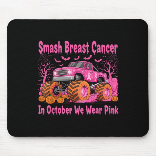 October We Wear Nk Monster Truck Halloween Breast Mousepad (Vorne)