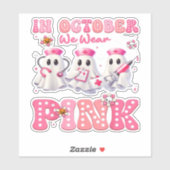 October Wear Pink Boo Nurse Halloween Costumes Wom Aufkleber (Blatt)