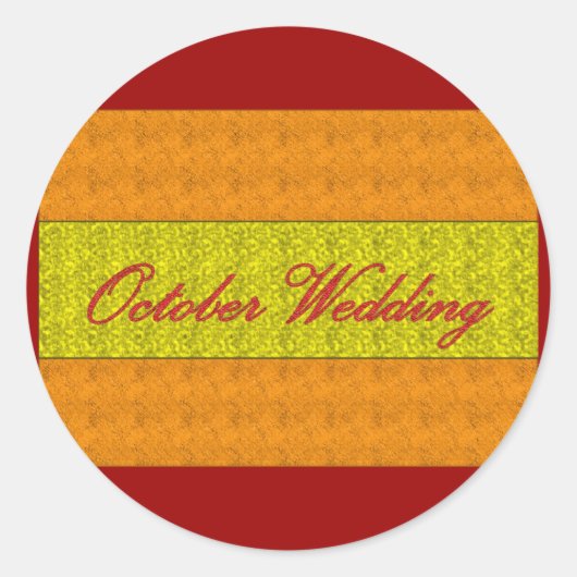"October Wedding" Elegant Sticker (Vorderseite)