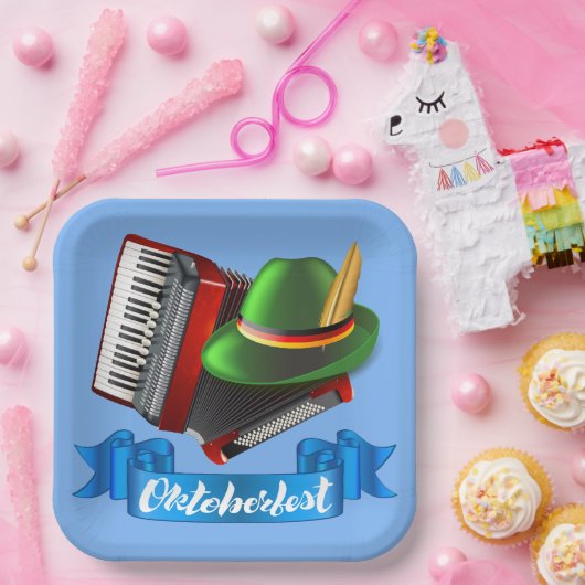 Octoberfest Accordion Pappteller (Party)