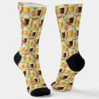 Octoberfest Beer, Würstchen und Bretzel Socken