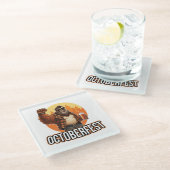 Octoberfest Bigfoot Glasuntersetzer (Schrägansicht)