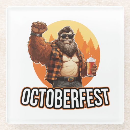 Octoberfest Bigfoot Glasuntersetzer (Vorderseite)