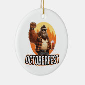 Octoberfest Bigfoot Keramik Ornament (Rechts)