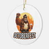 Octoberfest Bigfoot Keramik Ornament (Links)