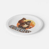 Octoberfest Bigfoot Pappteller (Schrägansicht)