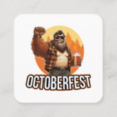 Octoberfest Bigfoot Quadratische Visitenkarte (Rückseite)