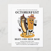 Octoberfest Brats Party Einladung Bier (Vorne/Hinten)