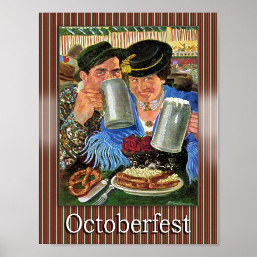 Octoberfest Poster sehr alter Postkarte (Vorne)