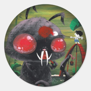 Octobunny - verblassen Sie, um zu schwärzen Runder Aufkleber