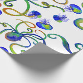 OctoJelly Sea Creature Anpassbare Wrapping Paper Geschenkpapier (Ecke)