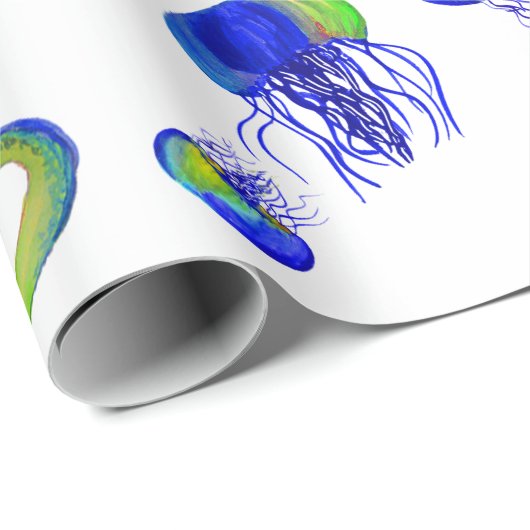 OctoJelly Sea Creature Anpassbare Wrapping Paper Geschenkpapier (Rolleneckpunkt)