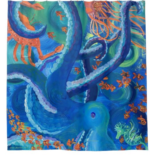 Octopacifica Duschvorhang (Vorderseite)
