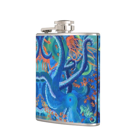 Octopacifica Vinyl Wrapped Flask Flachmann (Links)