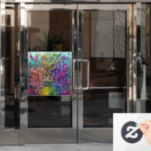 Octopi Fensteraufkleber (Büro Tür)