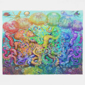 Octopi Fleece Blanket (Vorderseite (Horizontal))