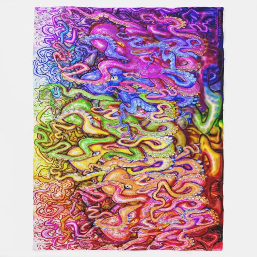Octopi Fleece Blanket (Vorderseite)