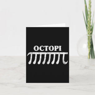 Octopi Funny Pi Geschenk für Pi Day Mathematik Lie Karte