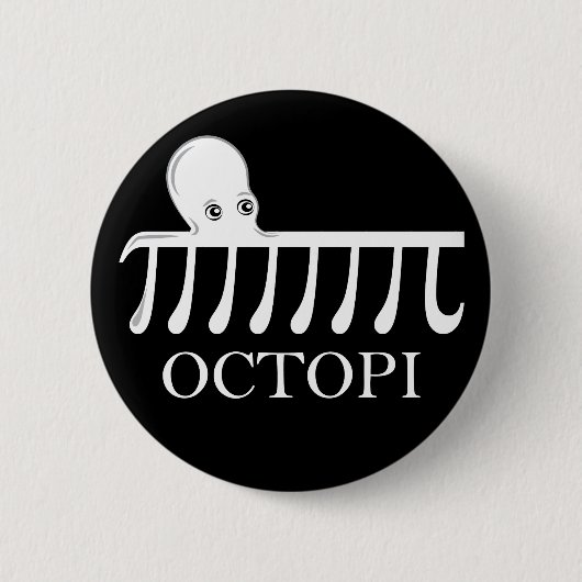Octopi - Funny Pi Octopus Math Button (Vorderseite)