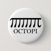 Octopi - Funny Pi Octopus Math Button (Vorderseite)