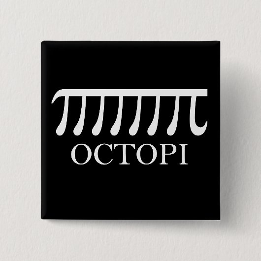Octopi - Funny Pi Octopus Math Button (Vorderseite)